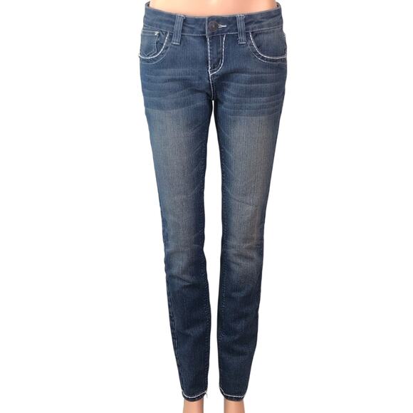 Papaya Denim - Vintage Y2k Papaya Bling Pocket Denim Jeans Flattering Skinny Silhouette